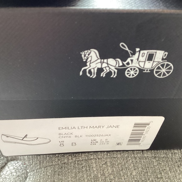 COACH Women's Emilia Mary Jane Ballet Flats, size 8 - Picture 9 of 13